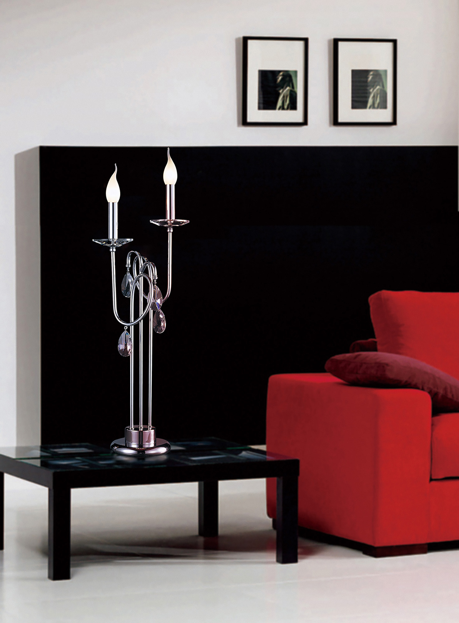 Danya Crystal Table Lamps Diyas Armed Table Lamps